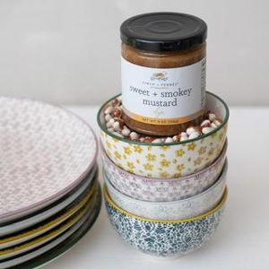 Storied Home 4-Piece Assorted Floral Mosaic Bowl Set