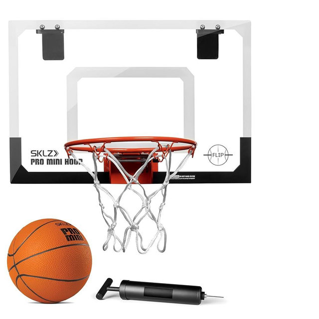 SKLZ Pro Mini Indoor Basketball Hoop - Over The Door – Portable - Great For Home, Dorms, Offices, and Gifts