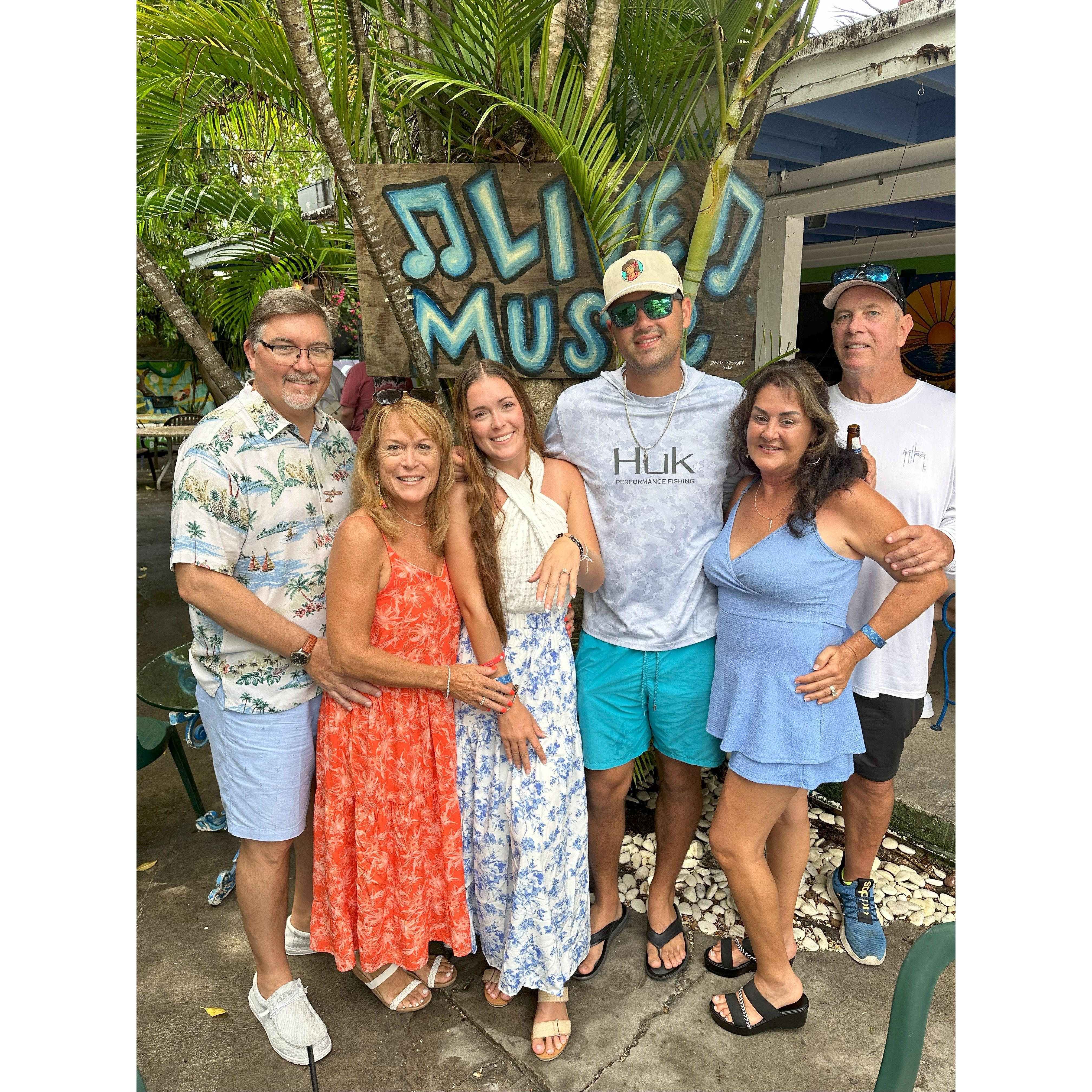 Meghan and Billy's parents celebrating the engagement with the happy couple! 6/2/2024