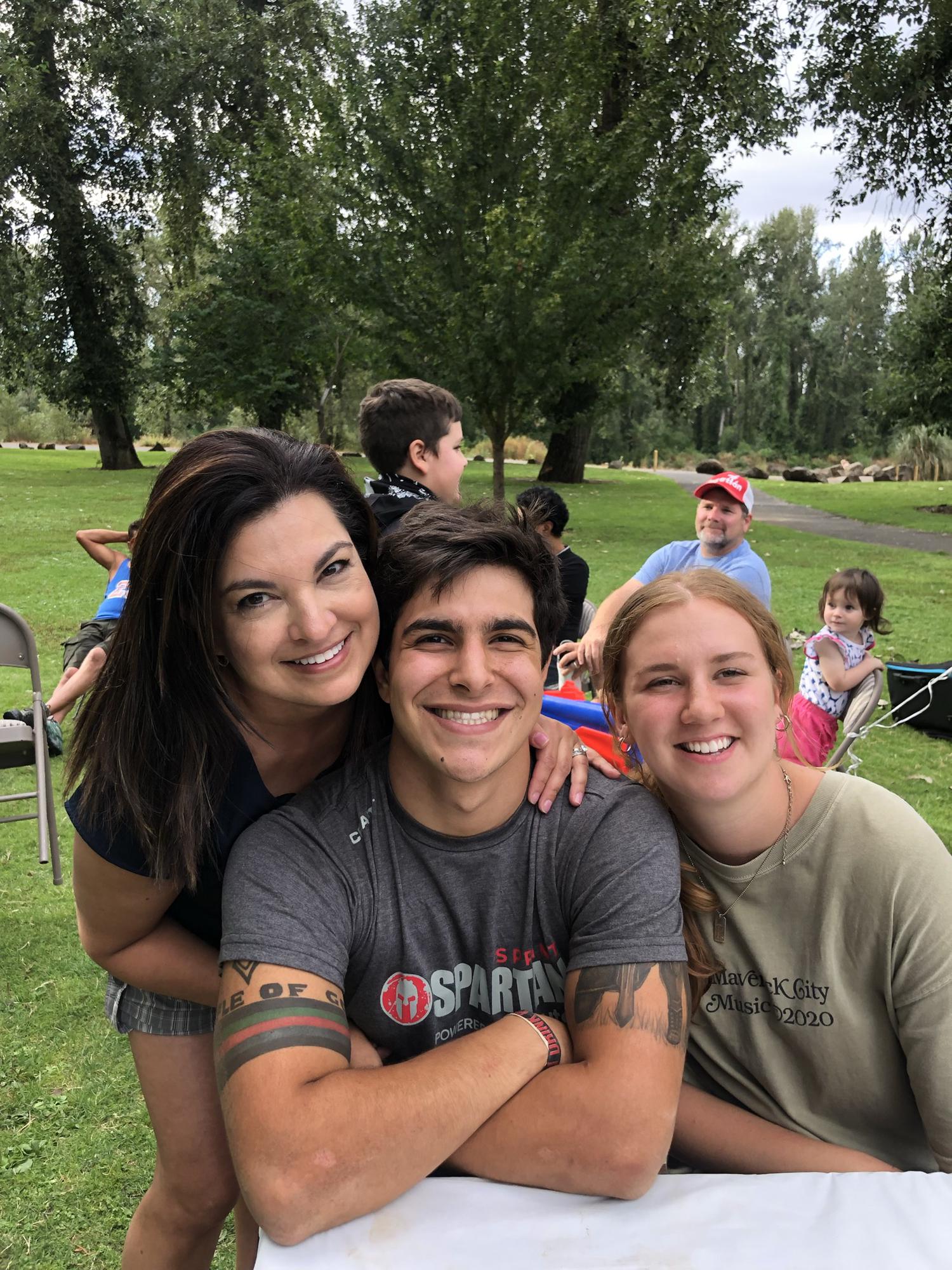 meeting some of his family for the first time