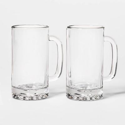 16oz 2pk Glass Beer Mugs - Threshold™