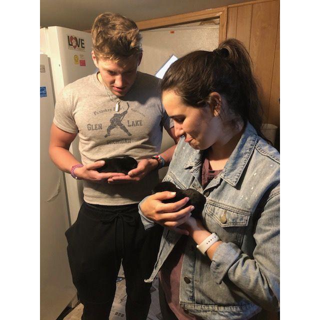 Halie asked for a puppy for her college graduation gift, so in May 2019 they went to meet their future pug, Junie!