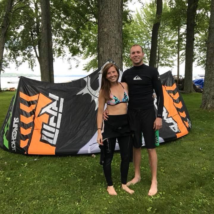 Zach and Abby learned how to Kite Board [kind of] thanks to Casey!