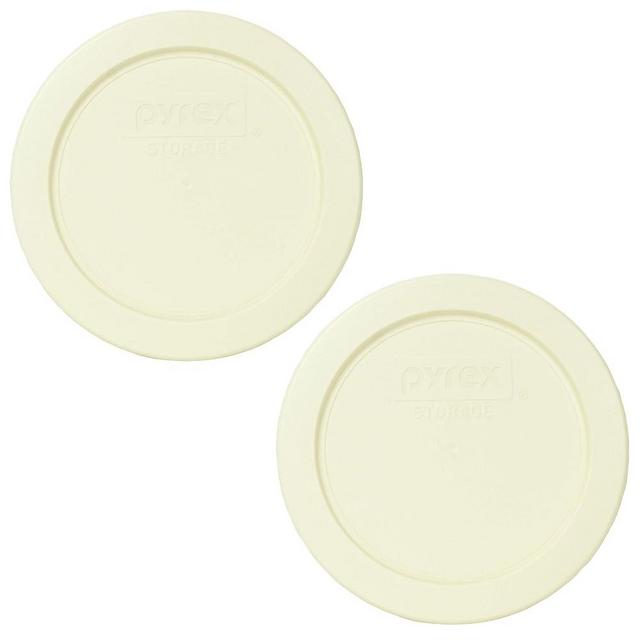 Pyrex 7200-PC 2-Cup Sour Cream Replacement Food Storage Lid Covers (2-Pack) Made in the USA