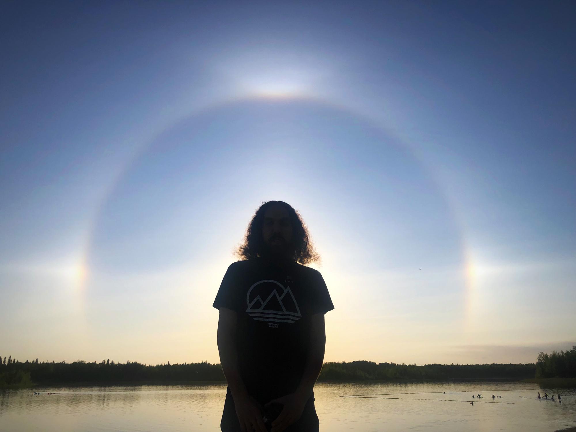 Midnight sun at Chena Lake, outside Fairbanks, AK