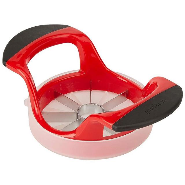 GoodCook Touch Apple Wedger with Stainless Steel Cutting Edges and Protective Cover, Red