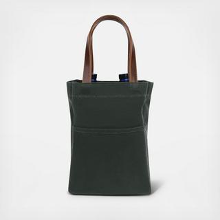 Waxed Canvas and Leather Wine Tote