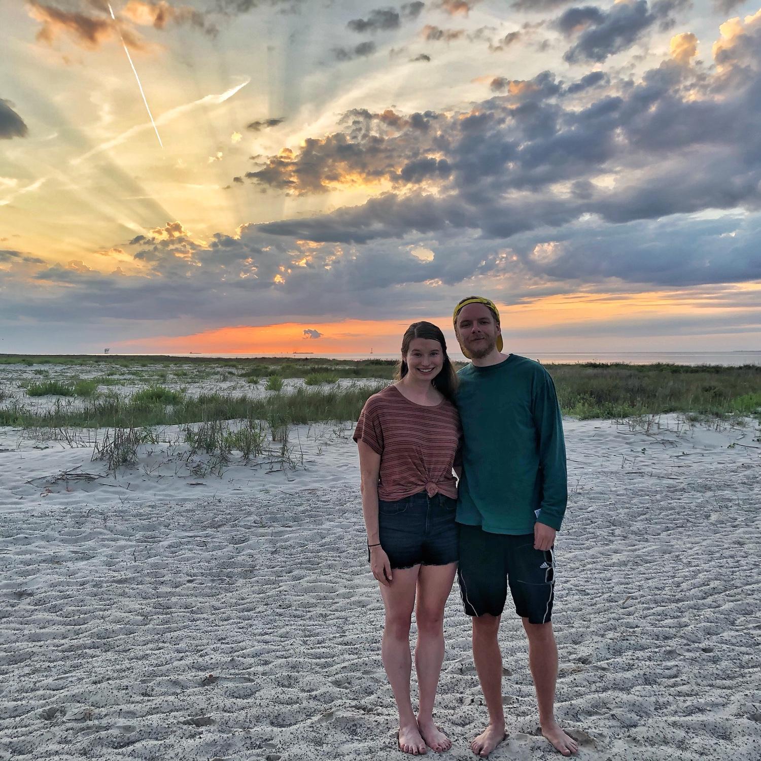 Beach walk at Dauphin Island, Alabama