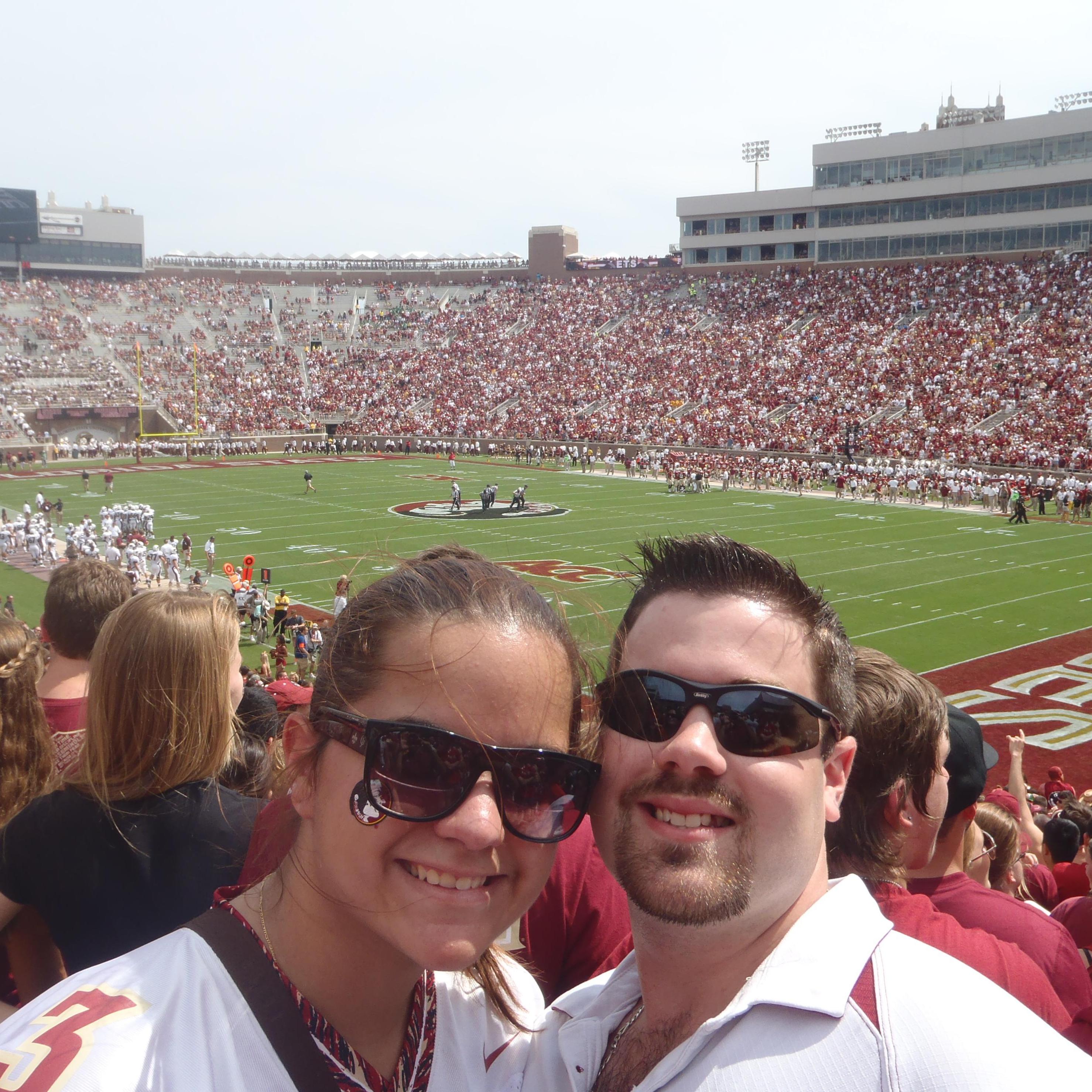 Our first FSU football game together in 2011.