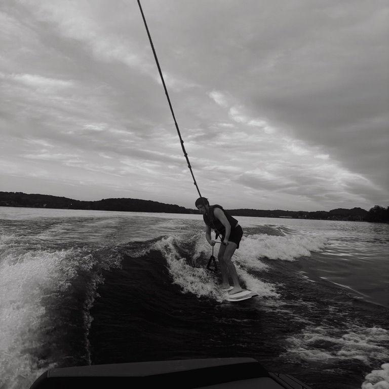 Late Summer Tanner and I were able to spend evenings on Norris learning how to wake surf!