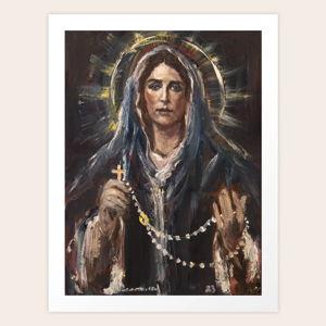 Mother of the Holy Rosary Art Print by CASTRILLO | Society6 Unframed
