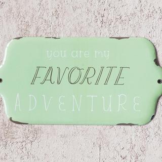 "You Are My Favorite Adventure" Enameled Wall Decor