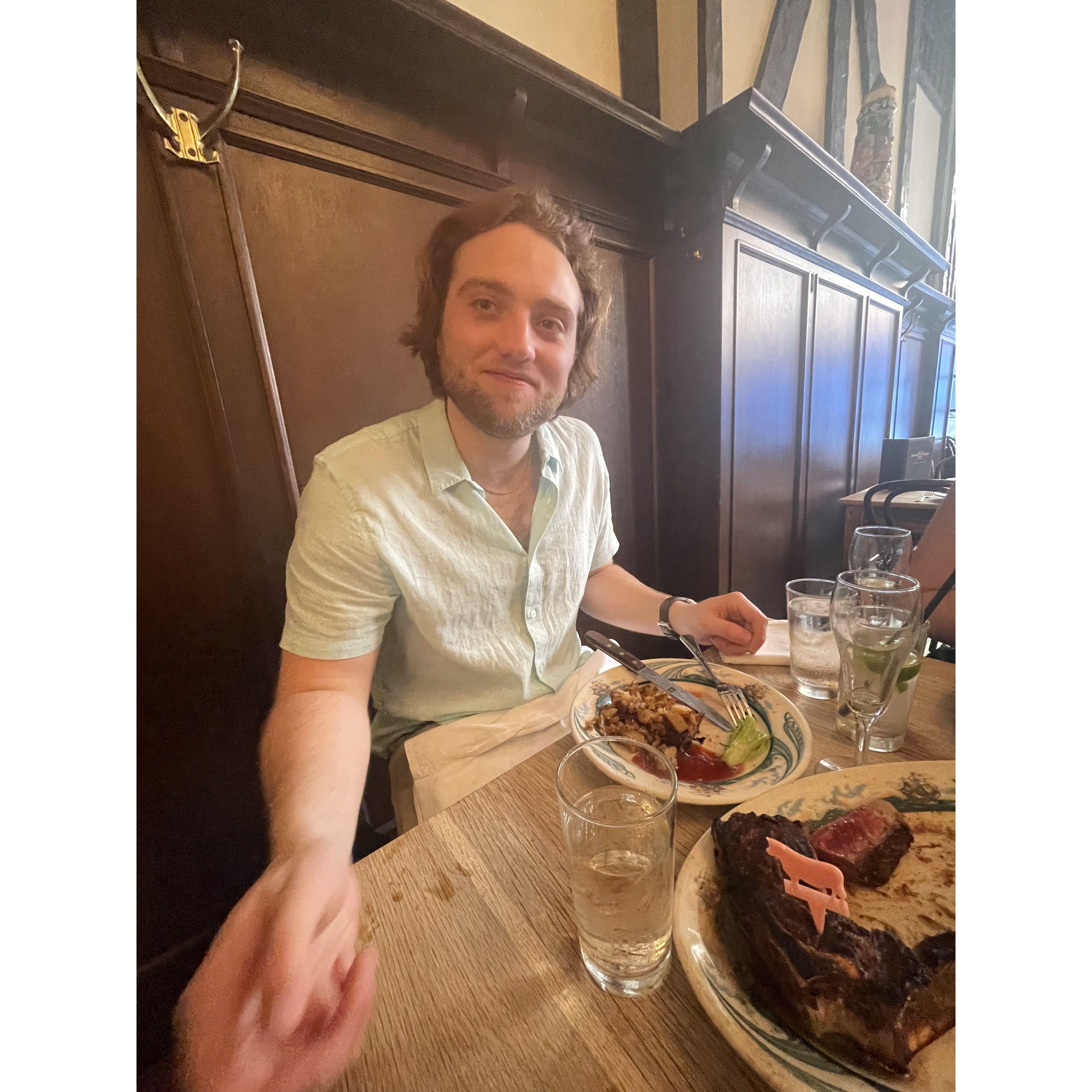 birthday dinner at Peter Lugers