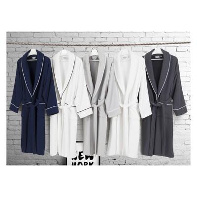 Waffle Terry Solid Bathrobe Navy - Linum Home Textiles