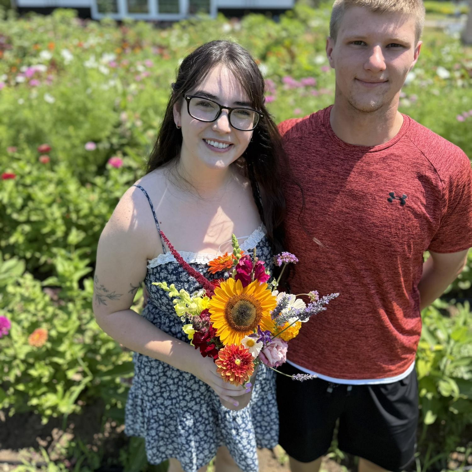 Flower picking at You Pick Flower Garden