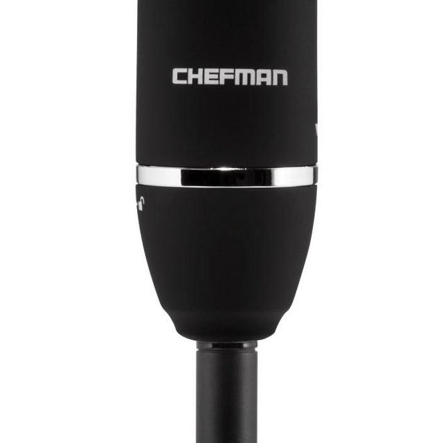 Chefman Immersion Blender 300-Watt Turbo 12 Speed Stick Hand Blender, Powerful Ice Crushing Design Purees Smoothies, Sauces Soups, Detachable Heat Resistant Plastic Blade Guard Protects Pots, Black