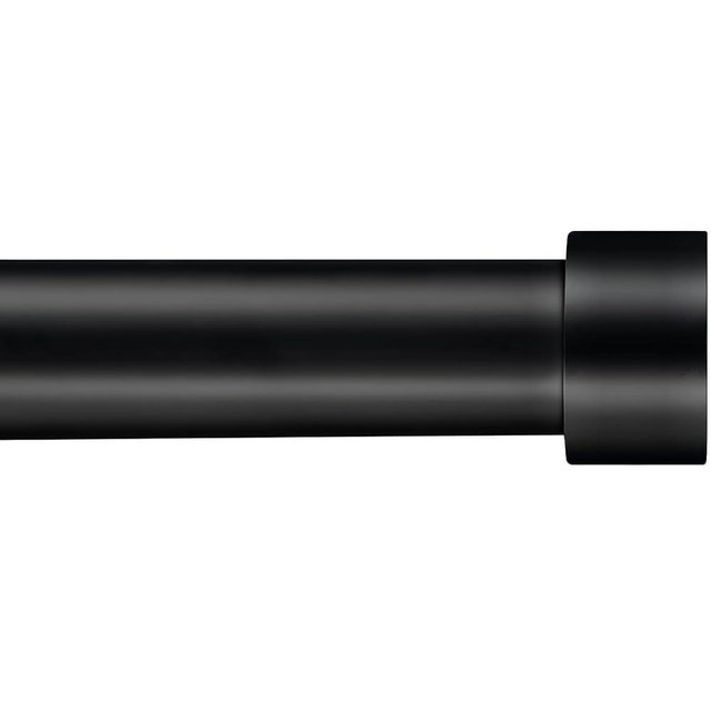 SOMINS Black Curtain Rods, Curtain Rods for Windows 66 to 120, Heavy Duty 1 Inch Curtain Rod, Outdoor Drapery Rods, Adjustable Curtain Rod, Modern Rod for Curtains