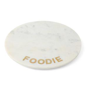 Thirstystone® White Marble Foodie Round Serving Board