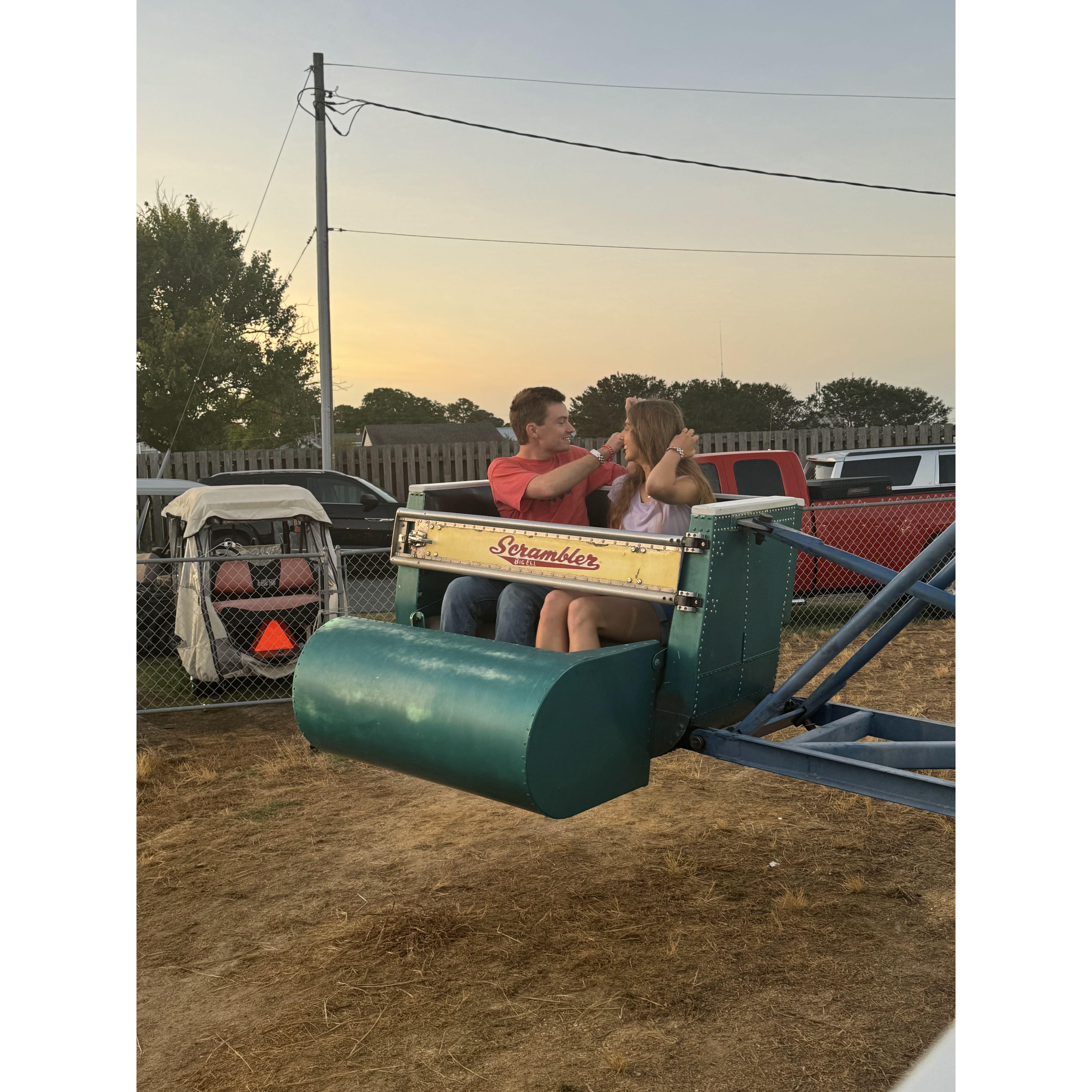 Going on rides together at the Exmore Carnival was very entertaining ;)