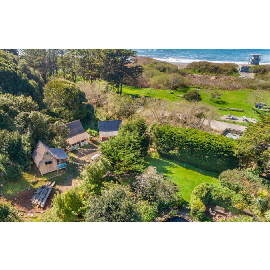 Willow Camp: this expansive estate boasts numerous lawns, decks, and buildings - all leading right to the beach and the Siren Canteen