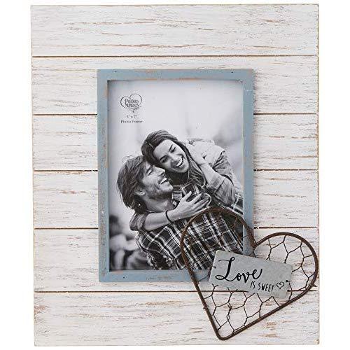 Precious Moments Farmhouse Decor Love Is Sweet Wood/Metal/Glass 5 x 7 Photo Frame 189914