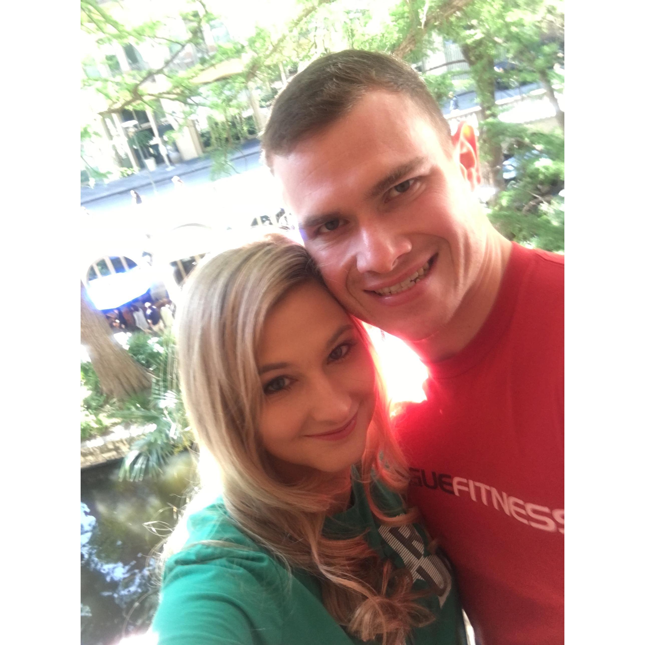 Our first trip together in San Antonio for my birthday. We got to stay on the river walk.