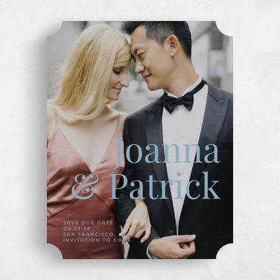 Blue Ticket Wedding Save the Date - Incanta Photo