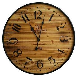 Wood 26" Wall Clock Pine Finish/Black - Threshold™