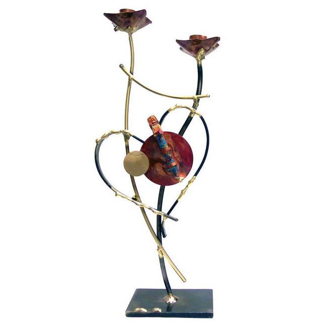 Broken Wedding Glass Candle Holders