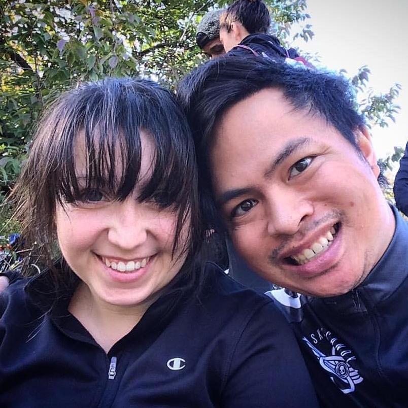 Our first bike tour in the Bronx. We biked for 27 miles and then ate big platefuls of pasta!