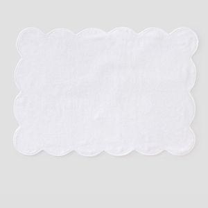 White Scallop Bath Mat