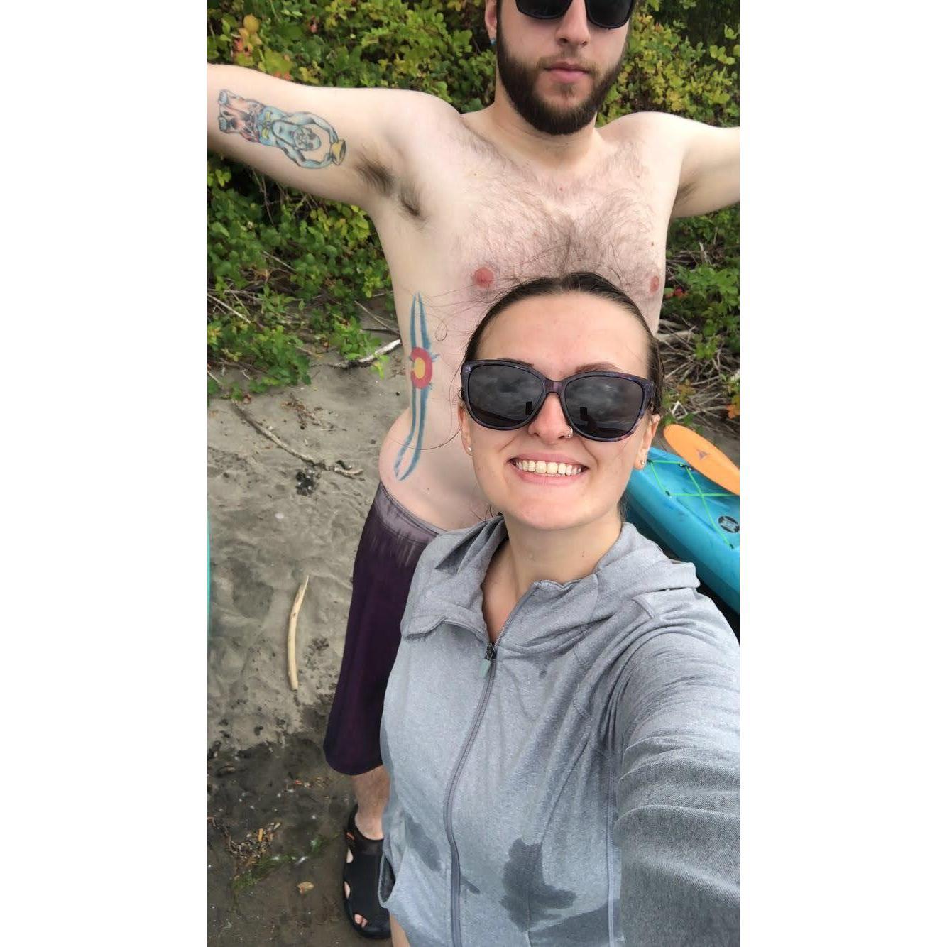 One of our many kayaking adventures. This one is in Oregon during a family reunion.