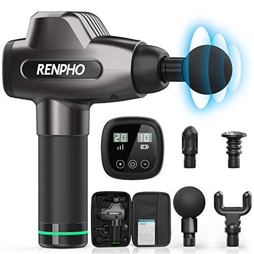 RENPHO Massage Gun, Deep Tissue Muscle Massager, Powerful Percussion Massager Handheld with Portable Case for Athletes, Back Neck Shoulder Soreness Stiffness Knots Tension Cramp Relief