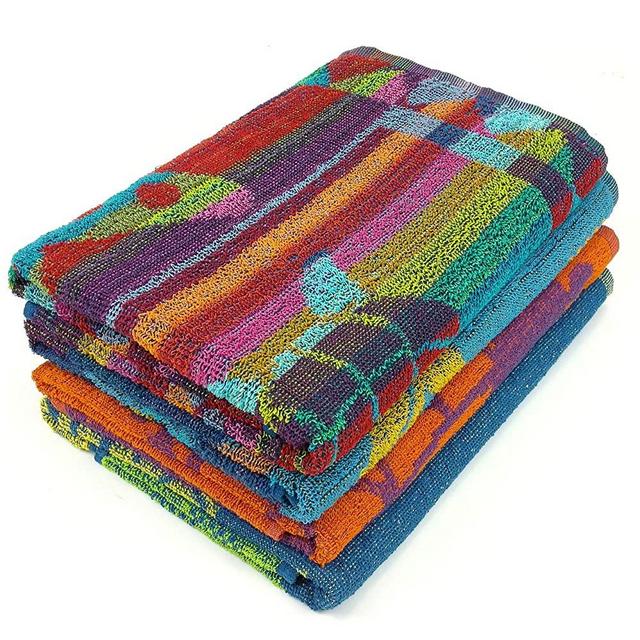 KAUFMAN - Terry Beach & Pool Towel 4-Pack of Assorted Colors - 30in x 60in