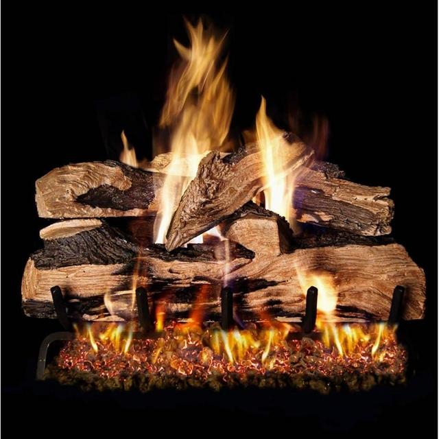 Real Fyre Split Oak Designer Plus 30-Inch Vented Gas Log Set with G45 Burner, Natural Gas, Match Light