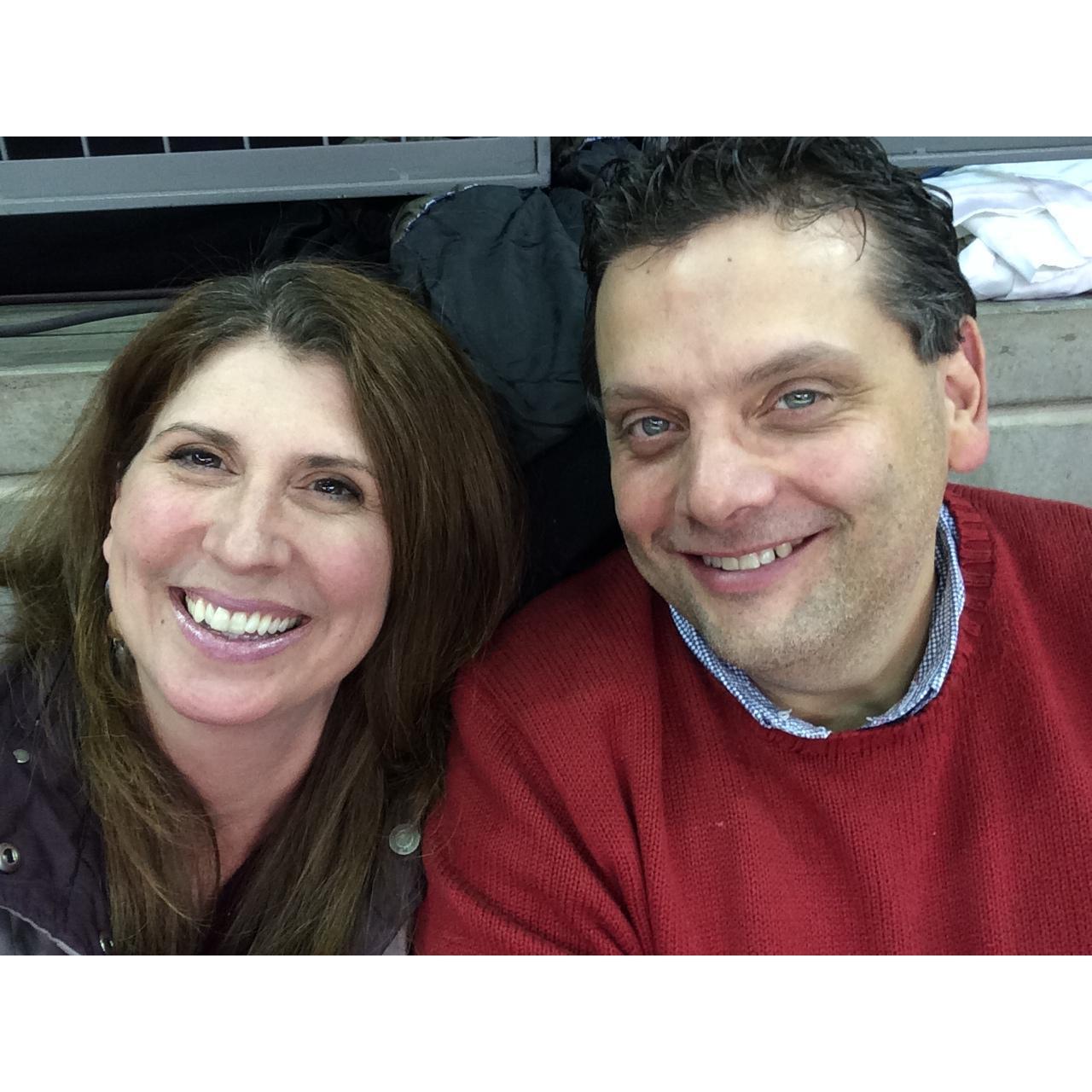 Blue Jackets game for Mark's birthday.