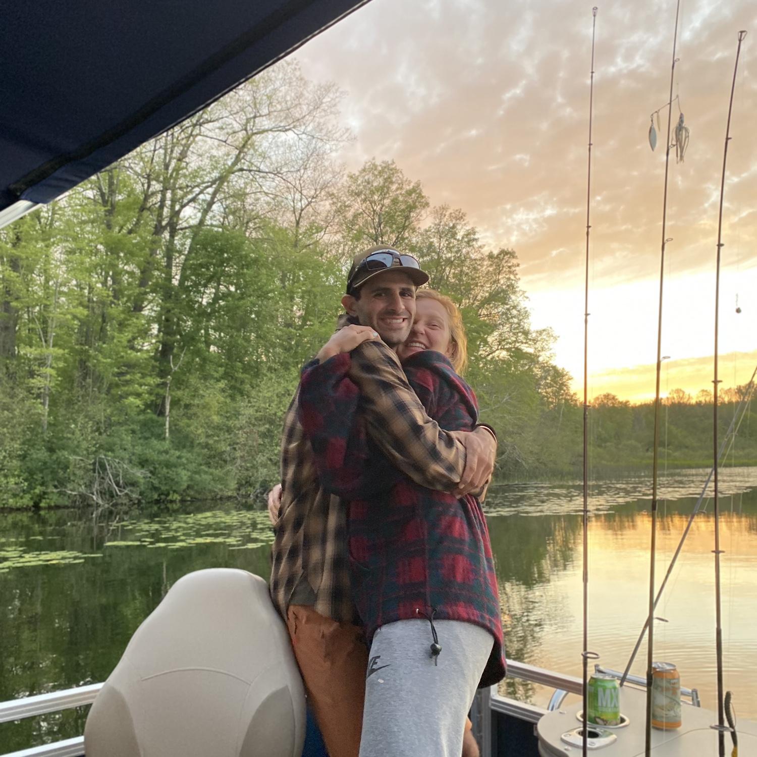 Sunset on Long Lake in Michigan