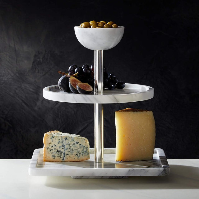 White Marble Tiered Serving Stand