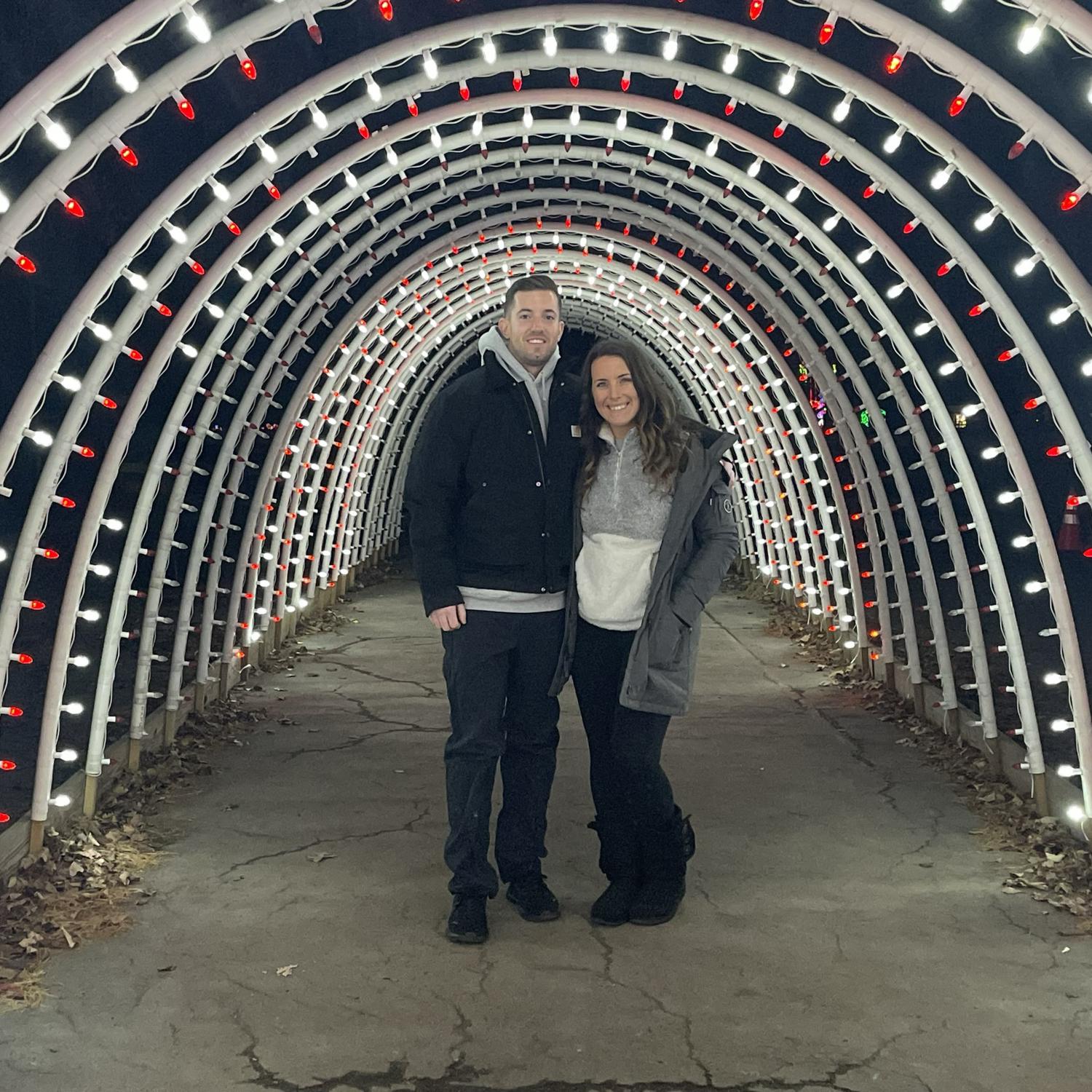 A year prior to us getting engaged we took a pic in the same exact spot! and I'm wearing the same uggs lol