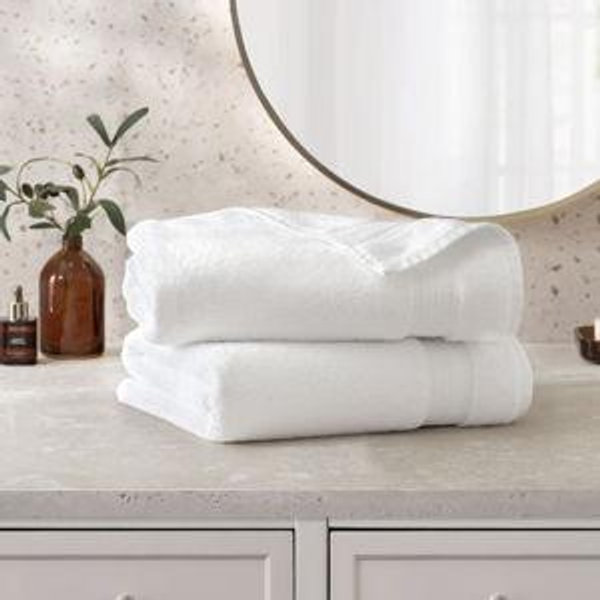 Charisma 100% Hygrocotton 2 Bath Towels in White