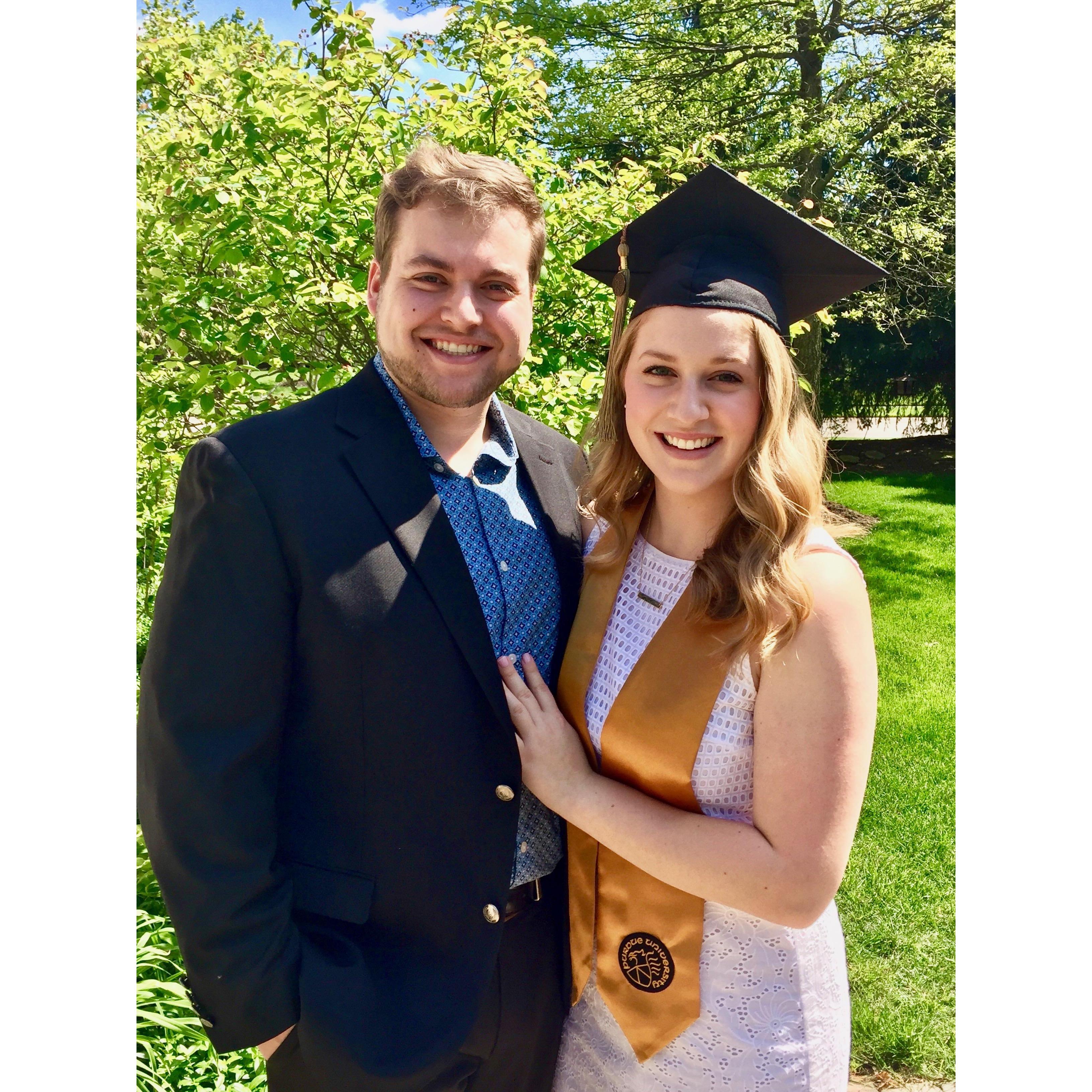 May 2017 - celebrating Morgan's graduation from Purdue