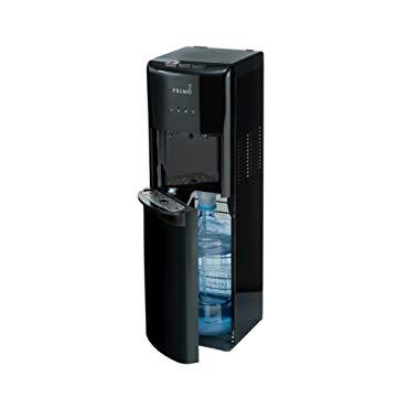 Primo Bottom Loading Water Cooler - 2 Temperature Settings, Hot & Cold - Energy Star Rated Water Dispenser with Child-Resistant Safety Feature Supports 3 or 5 Gallon Water Jugs [Black]