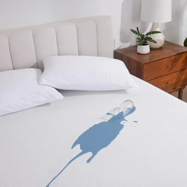 Breathable Waterproof White Full Mattress Protector by Bare Home