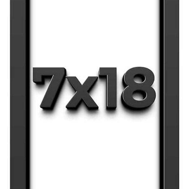 7x18 Shadow Box Frame Black | 1 Inch Deep Solid Wood Shadowbox Display | UV Resistant Acrylic Plexiglass, Acid Free Backing, and Hanging Hardware | Dugan Picture Frame Style