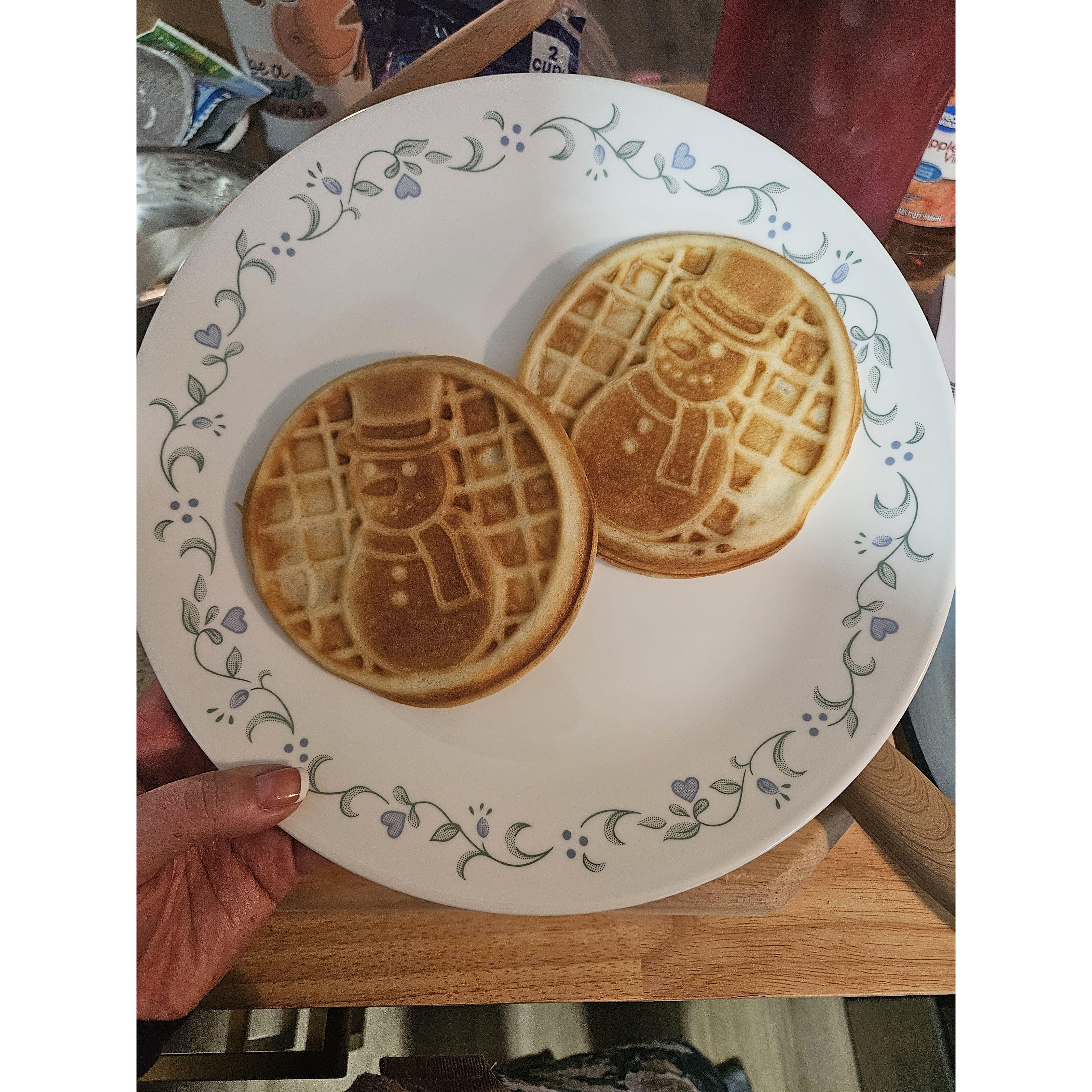 Our Christmas morning waffles!