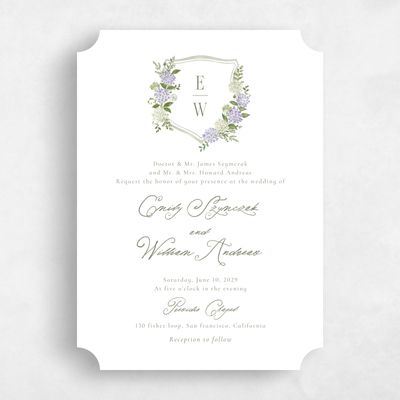 Purple Ticket Wedding Invitation - Speranza Classic
