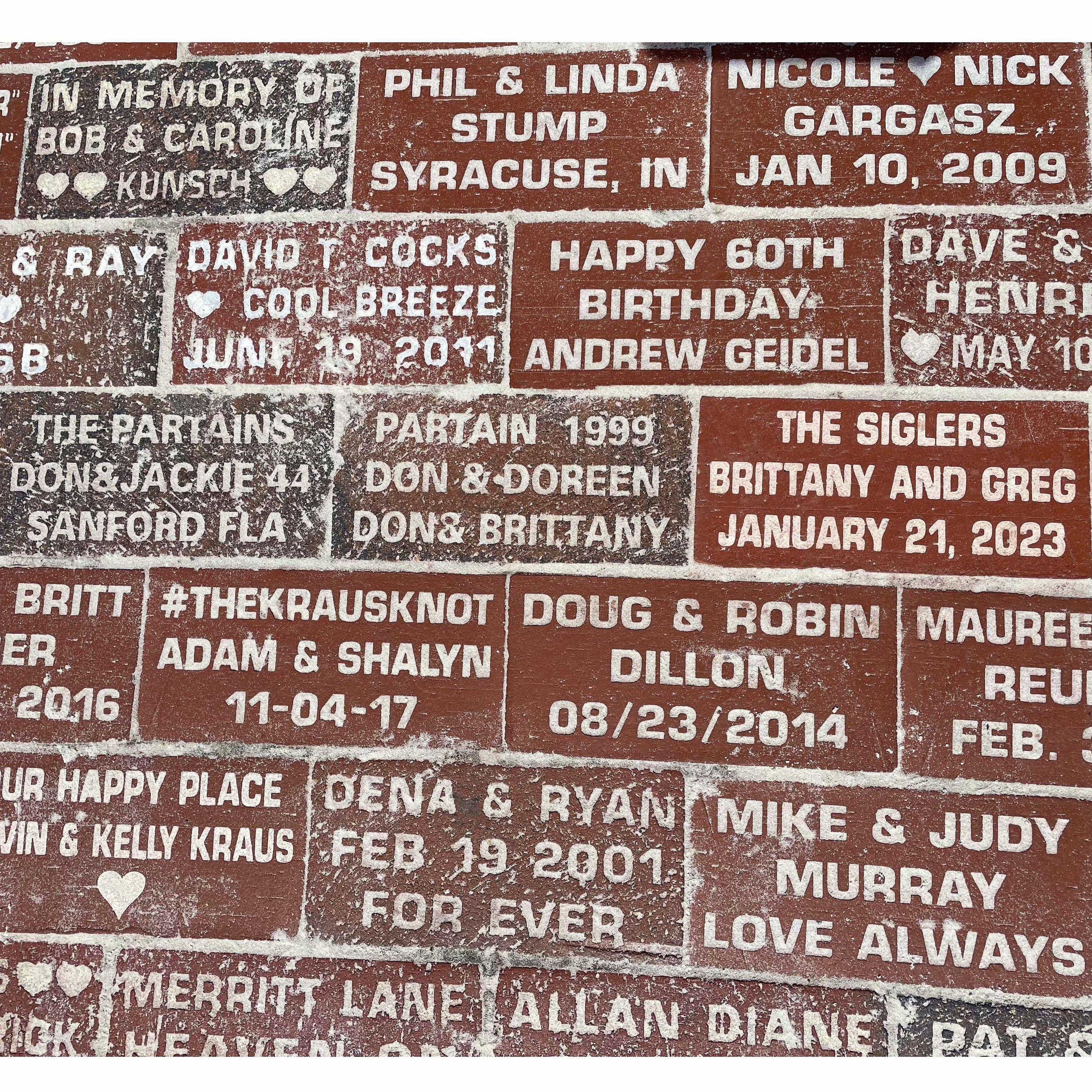 Greg surprised Britt with a brick at The Breakers in New Smyrna Beach. Right next to her two other family bricks. It was the best surprise and most thoughtful gift.