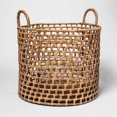 Woven Open Water Hyacinth Floor Basket - Threshold™