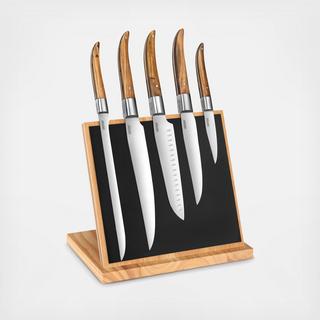 6-Piece Knife Block Set, Laguiole Expression