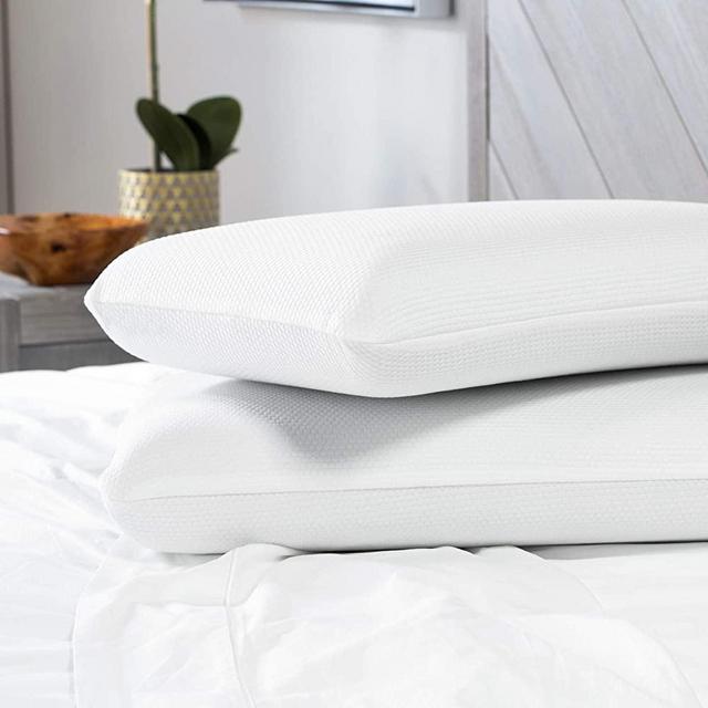 Soft Tex International Set of 2 White Hypoallergenic Classic Comfort Memory Foam Ergonomic Standard Size Bed Pillows 22"